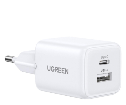 Ładowarka do smartfonów UGREEN Ładowarka sieciowa X514 USB + USB-C GaN 20W biała
